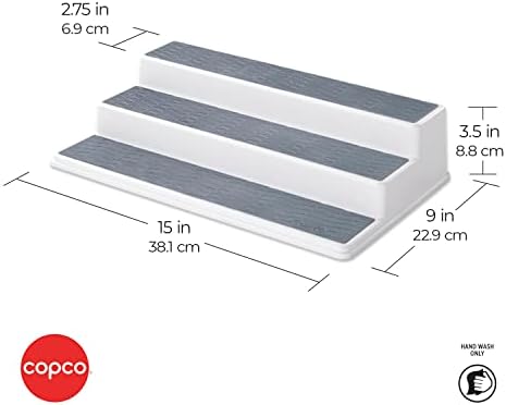 3 Tier 15 Inch Cabinet Organizer Oxford Gray