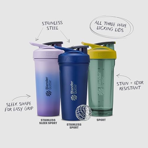 BlenderBottle Sport Flip Tritan Shaker Bottle 28 oz Purple - Image 6