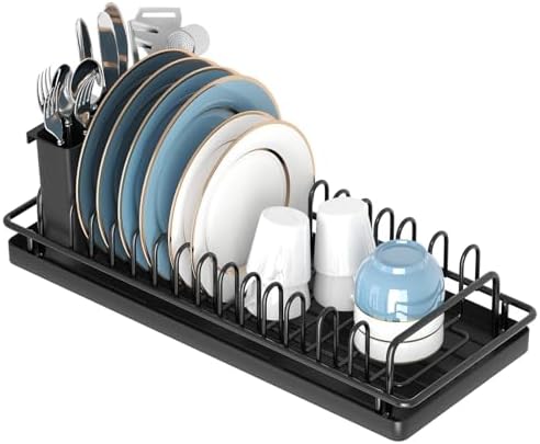 Compact Small Dish Drying Rack, RV Dish Rack for Kitchen Counter