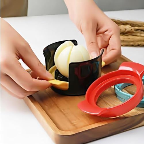 4-in-1 Stainless Steel Egg Slicer for Hard Boiled Eggs, Fruits & More – Effortless Egg Cutter for Salads, Sandwiches, Charcuterie Boards – (Perfect for Strawberries, Bananas, Grapes) - Image 3
