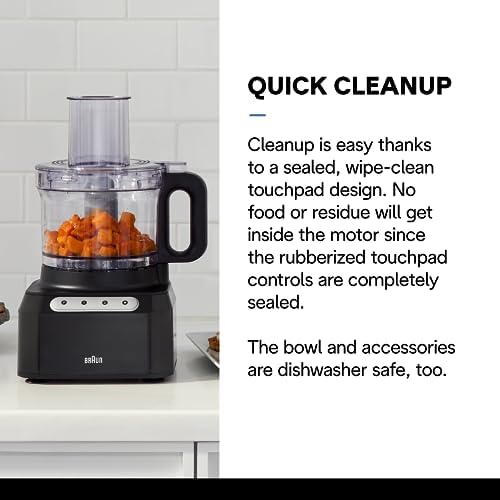 Braun FP3101BK Easy Prep 8-cup Food Processor, Black - Image 4