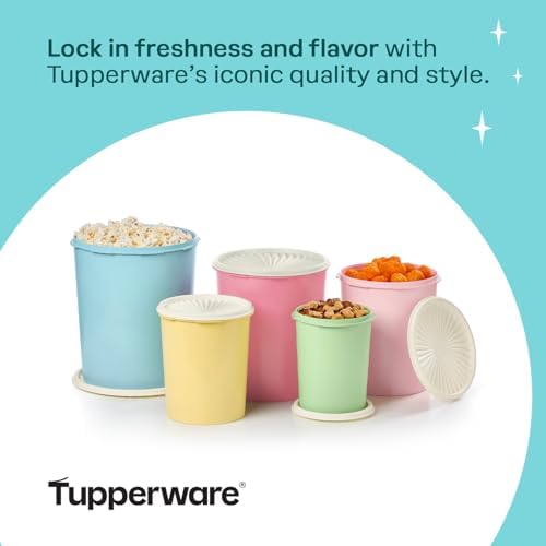 Heritage 10-Piece Pastel Tall Canister Set (5 Containers+5 Lids)