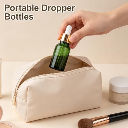 1/2 oz Green Glass Dropper Bottles,15ml Leakproof Tincture Bottles with Funnels, Eye Droppers, Labels, Refillable Empty Bottle for Tinctures, Essential Oils - Image 7