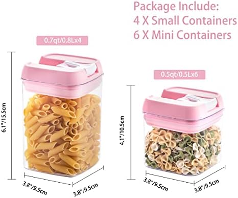 Airtight Food Storage Container Set-10 Piece Plastic Cereal Canisters