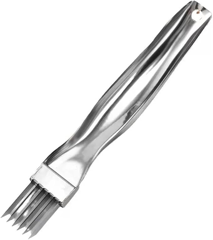 Green Onion Slicer, Multi-Blade Kitchen Herb Cutter, Professional Scallion Shredding Tool (1, Silver)