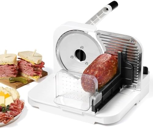 Starfrit Deli Slicer, 6.5" Stainless Steel Blade, Adjustable Thickness by Starfrit