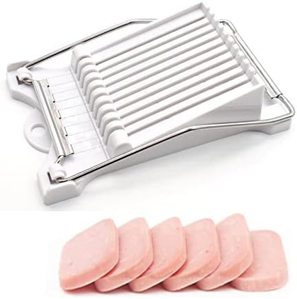 Multifunctional Stainless Steel Luncheon Meat Slicer,Home Slicing and Splitting Tools,Food Slicer for Butter Cheese Kiwifruit Strawberry Banana and Cooked Eggs Etc. (White) by YFEIQI