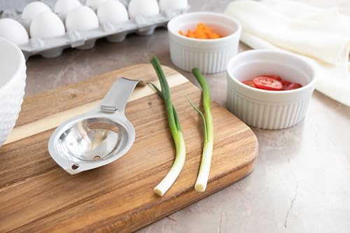 Fox Run Stainless Steel Egg Yolk Separator For Raw Eggs, 6.75” x 1.75” x 1” - Image 2