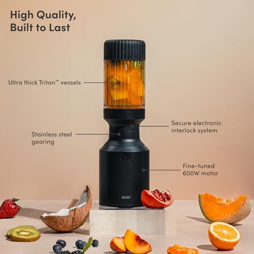 Beast Mini Blender, Countertop Kitchen Blender, Carbon Black, 600W - Image 3