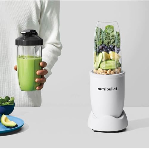 nutribullet Pro Personal Blender, Shakes, Smoothies, Food Prep, and Frozen Blending, 32 Ounce Cup, 24 Ounce Cup, Flip-top Travel Lid, 900 Watt, Matte White, NB9-0901AW - Image 6