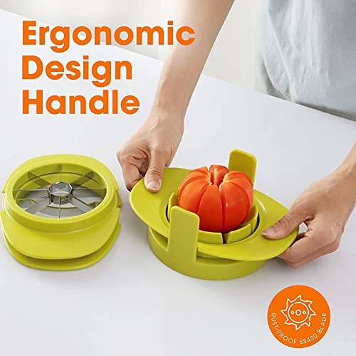 Set of 3 Fruit and Vegetable Slicers, Multifunctional Apple Corer, Mango and Tomato Slicer, Time-Saving Kitchen Gadgets