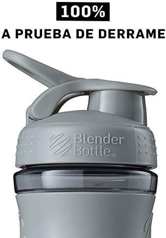 BlenderBottle SportMixer Tritan Grip Shaker Bottle, Pebble Grey, 28-Ounce - Image 5