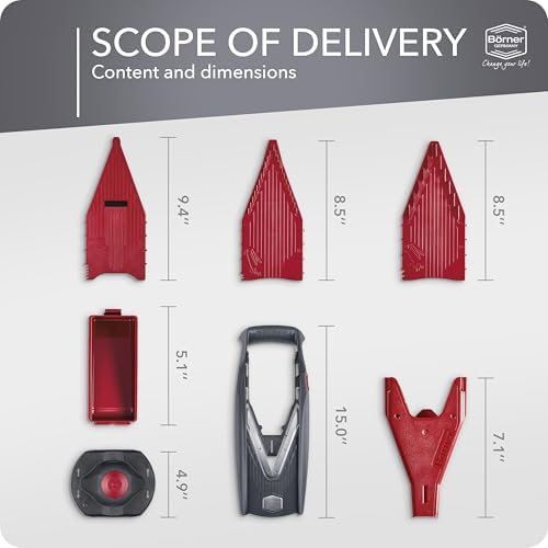Börner by Reston Lloyd Mandoline Slicer Vital (Starter Set) • V-Slicer with 10 Cutting Styles & Safety Food Holder • Adjustable Kitchen Slicer & Dressing Function - Image 6