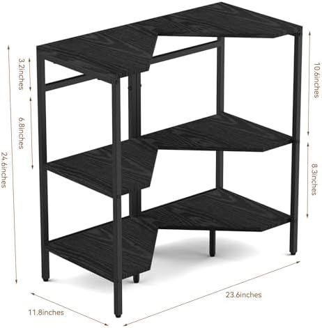 Pedestal Sink Shelf, 2 Pack Under Sink Organizers and Storage, Black