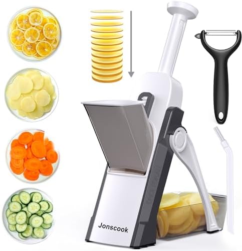 Safe Mandoline Slicer for Kitchen, Professional Vegetable Potato Slicer by Jonscook