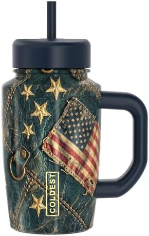 Coldest Tumbler with Handle & Coffee Lid - 100% Spill Proof Tumbler (3 Lids) - Stainless Steel Insulated Leakproof Tumblers for Women & Men - Cup Holder Friendly - 15 oz (The Hamilton) by Coldest