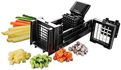 French Fry Cutter and Easy Food Dicer With 2 Interchangeable Blades | Great for Slicing & Dicing Vegetables Potato Onions Carrots Cucumbers Fruits Apples and More by Simposh