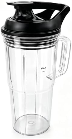 2PCS Replacement Blender Handle 24oz cup with Premium To-go-lid, Compatible with NutriBullet Blender Combo 1200W（NBF10500/NBF70500/ZNBF30400Z/ZNBF30500Z/NBF50400/NBF70500) - Image 2