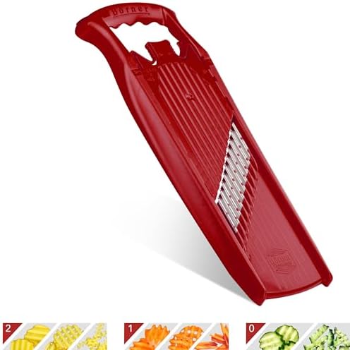 BORNER Wave waffle PowerLine | Vegetable Grater Börner - Quality Made in Germany, Color:Red by B%C3%B6rner