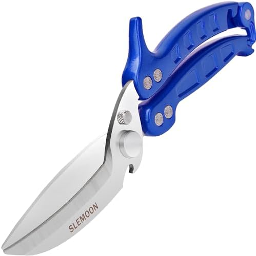 Kitchen Shears Heavy Duty, Poultry Shears, Safety Lock, Blue