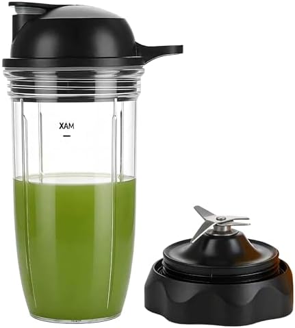 Replacement Combo Easy Twist Extractor Blade with jar 32oz cup and to go lid for NutriBullet Pro 1000 Single-Serve Blender 1000W&Blender Combo: NBF70500/ZNBF30400Z/ZNBF30500Z/NBF50400(3, 1x32oz cup) by JOYSTAR