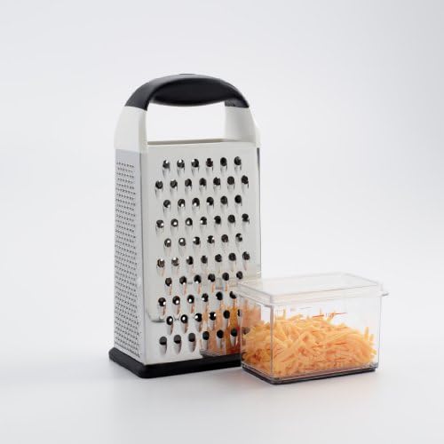 OXO Good Grips Box Grater Silver, 1 EA and OXO Good Grips Vegetable and Onion Chopper with Easy Pour Opening White - Image 4