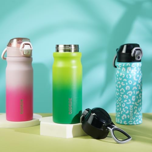 BJPKPK 18 oz Water Bottle with Straw & Handle, Insulated Stainless Flask - Image 5