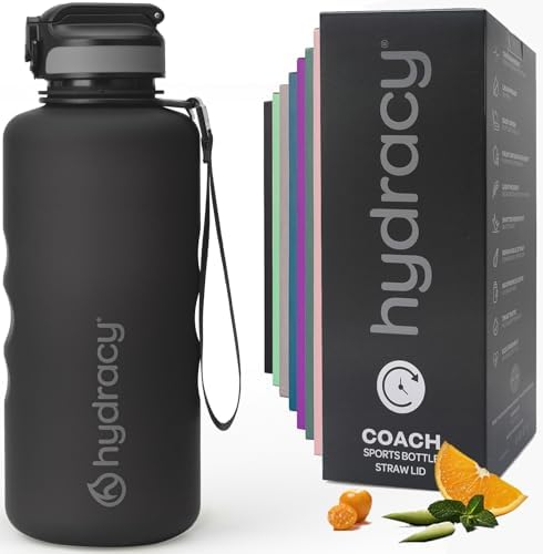 2L Large Water Bottle, Shatterproof, BPA Free Tritan Plastic, Leakproof, Zero Condensation, With Detachable Carry Strap, Spillproof Lid, Convenient Silicon Spout, Ideal for Gym, Yoga