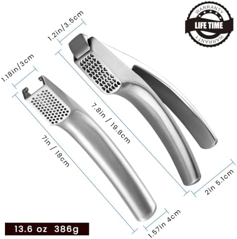 Gourmet Easy Garlic Press Lifetime Replace, No Need to Peel, Fine & Coarse - Image 3