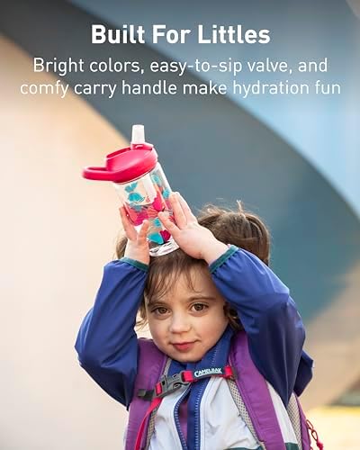 CamelBak Eddy+ Kids Water Bottle with Bite Valve Straw, Leak‑Resistant Easy Sip Design for Everyday Hydration, 14oz