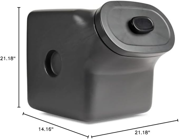 Reddy by Petco Black Airtight Food Storage Container for Dogs Large 50 lbs.