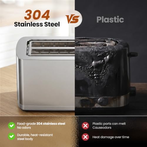 2 Slice Smart Toaster Touch Screen & Smoothie Blender Grinder Combo - Image 5