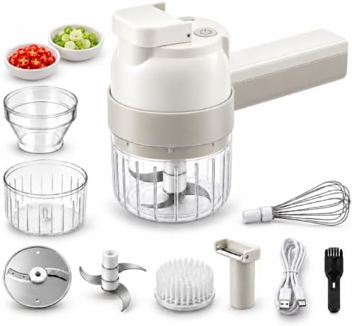 5-in-1 Handheld Electric Vegetable Cutter, Mini Food and Fruit Chopper Set by Unknown
