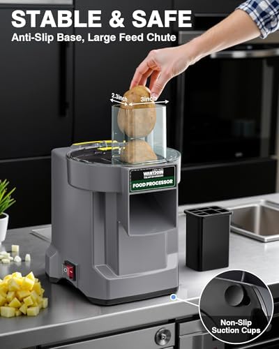 5 in 1 Electric Vegetable Chopper - Multifunctional Commercial Vegetable Dicer Food Fruit Processor Stainless Steel Blades for Slicing(2.5mm), Dicing(8/12mm), Chopping(2.5mm),Shredding