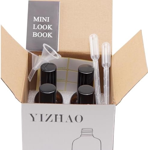 YIZHAO Clear Glass Spray Bottles 4oz, with Small Fine Mist Spray, Metal Cap, Refillable for Essential Oil,Travel,Cleaning,Perfume,Aromatherapy,Makeup – 4 Pcs - Image 6