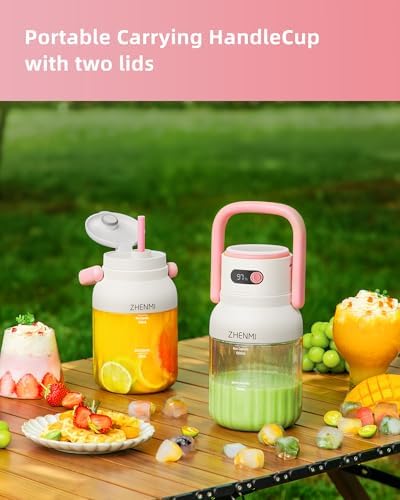 Portable Blender, Personal Blender for Smoothies & Shakes, Cordless, 33oz BPA-Free Vessel, 18000RPM Motor, Leakproof Lid with Sip Spout, USB-C Rechargeable, Easy-to-Clean Parts (Pink) - Image 4