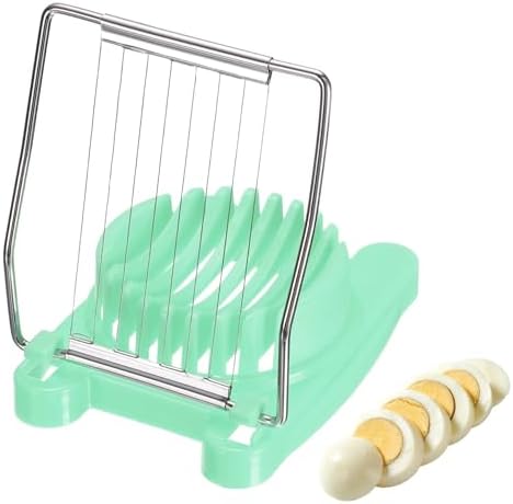 uxcell Egg Slicer for Hard Boiled Eggs, Stainless Steel Wire, Light Green by uxcell