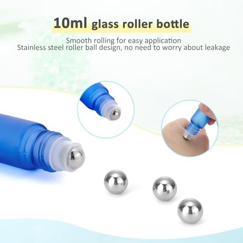 Kesell 10ml Glass Essential Oils Roller Bottles, 10-Pack, Small - Image 4