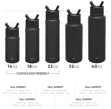 Simple Modern Insulated Water Bottle with Straw | 22oz | Beige