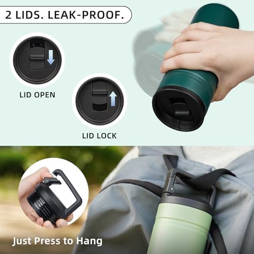 BJPKPK 20 oz Insulated Travel Water Bottle, Coffee Tumbler Stainless Steel - Image 6