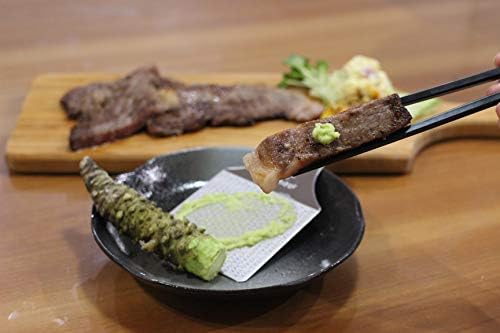 Sustainable Stainless Steel Wasabi Grater - Hagane Zame REGULAR - Grate Wasabi, Garlic, Ginger, Apples, Fruits, Vegetables, Creamy Texture/Kinjirushi Wasabi (Reguar, 6.8 inch x 3.3 inch)