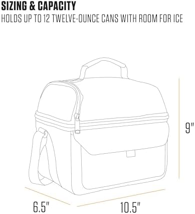 Insulated 12 Can Cooler Black