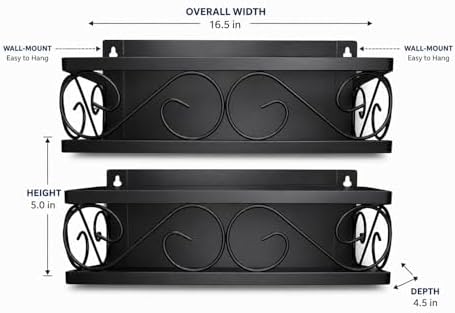 Magnetic spice Rack, Stronger Magnet to use on refrigereator with Wall Mount Option, Perfect Space Saver for Kitchen- for Holding Spices, Jars, Bottle, cans (Pack of 2)