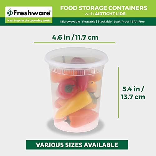 Food Storage Containers with Lids 32 oz [24 Set] Soup Containers