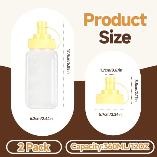 Cold Foam Squeeze Bottles, Easy Squeeze And Dispense, 12 Oz, 2 Pack - Image 6