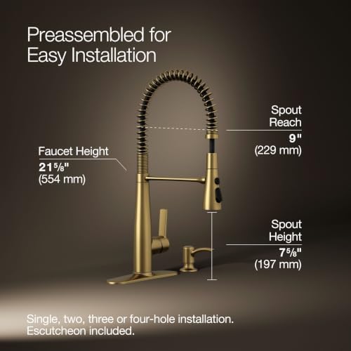 KOHLER Semi-Pro Kitchen Sink Faucet with Soap Dispenser