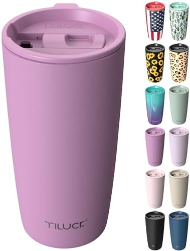 TILUCK 20 oz Insulated Coffee Tumbler with BPA-Free Lid by TILUCKBringsGoodLuck
