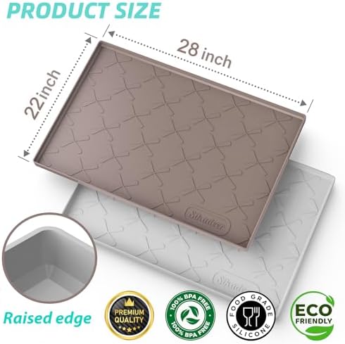 Waterproof Under Sink Mat Silicone 28" x 22" Kitchen Cabinet liner