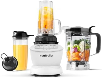 nutribullet® Full-Size Blender Combo, 1200W, Matte White, NBF50500AW by Unknown
