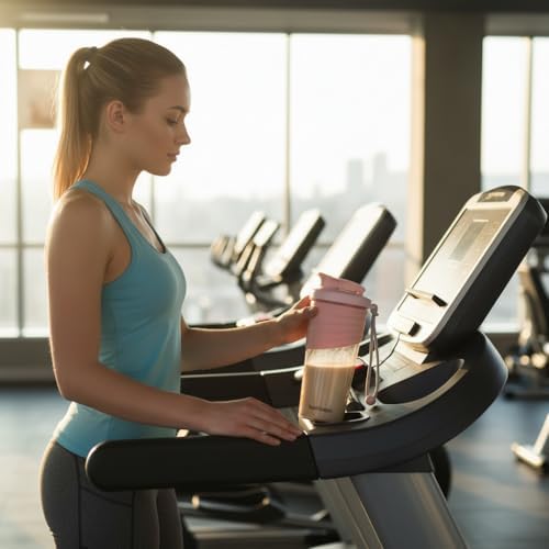 Shaker Bottle for Protein Mixes 24 oz Pink - Image 7